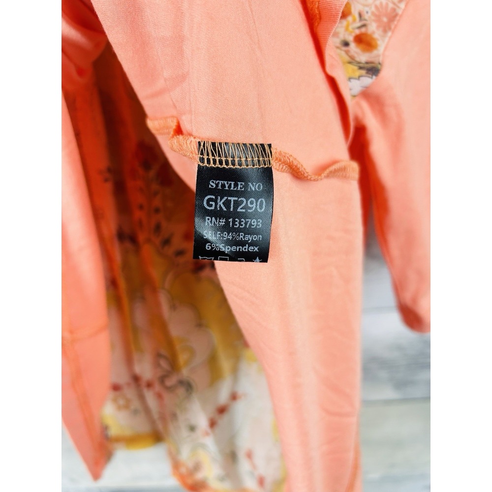 POL Women's Small Coral Short Sleeve Blouse - Picture 7 of 7